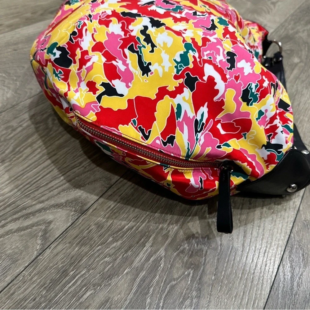 🌸💐Le Tennaur Colorful Bouquet Print Hobo Purse -🌸💐